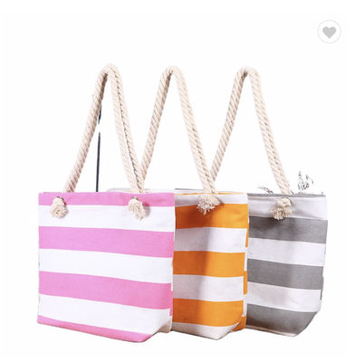 Good price ODM stripe promotional Cotton Fabric Bag For Supermarket Shopping online