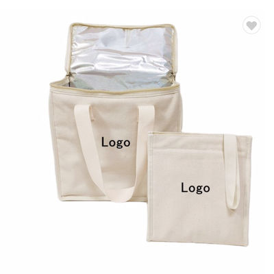 Good price Eco Insulated Food Bag Cotton Canvas Lunch Cooler Bag for Supermarket online