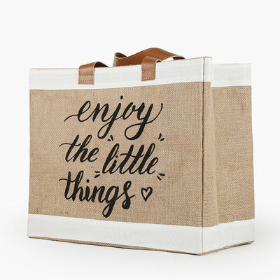 Bom preço. Sacos de Jute Tote Grandes Impressos Sacos de Hessian Personalizados para Regalos de Retorno em linha