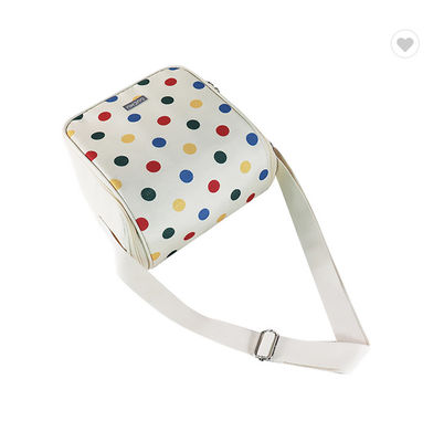 Un buen precio. Un hombro color punto de onda aislamiento bolsa de enfriador portátil para el almuerzo en línea