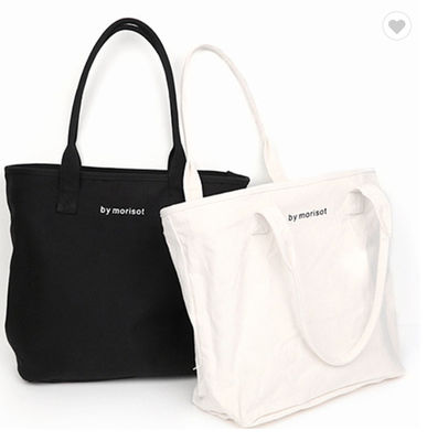 Καλή τιμή. Ανακυκλωμένο 10oz 12oz Λευκό Μαύρο Canvas Tote Bag Οργανικό βαμβάκι για γυναίκες σε απευθείας σύνδεση