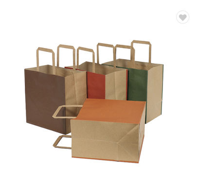 Goede prijs. CMYK Solid Color Plain Kraft Paper Gift Bags Eco Friendly Paper Bags 190gm online