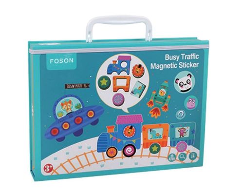 Harga yang bagus Lalu Lintas Sibuk Magnetic Puzzle Sticker Pendidikan Untuk Anak-anak daring