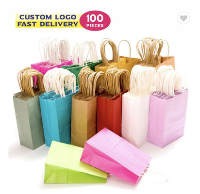 Good price Recyclable Paper Bag Packaging Brown Black Custom Kraft Shopping Paper Bags With Handle online