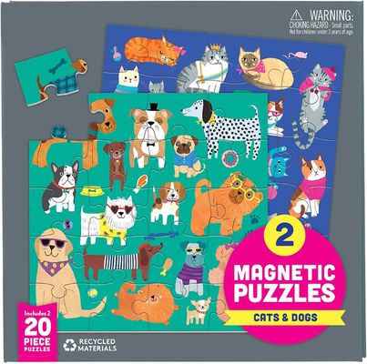 Un buen precio. Gatos Perros Puzles magnéticos 6,5 x 6,5 pulgadas Multicolor en línea